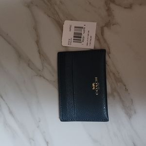 Coach Leather Flat Card Holder